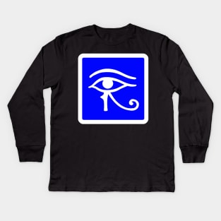 Left Eye Street Sign Kids Long Sleeve T-Shirt